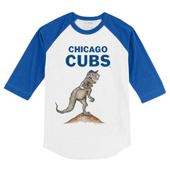 Chicago Cubs Tiny Turnip Youth TT Rex 3/4-Sleeve Raglan T-Shirt discount