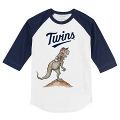 Minnesota Twins Tiny Turnip Youth TT Rex 3/4-Sleeve Raglan T-Shirt for sale