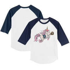 Seattle Mariners Tiny Turnip Youth Unicorn 3/4-Sleeve Raglan T-Shirt discount
