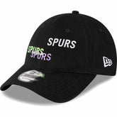 New Era Tottenham Hotspur New Era Triple Wordmark 9FORTY Adjustable Hat - Black