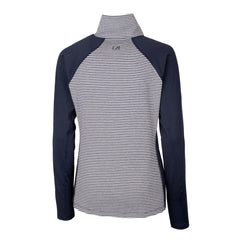 Milwaukee Brewers Cutter & Buck Women's Americana Logo Forge Tonal Stripe Stretch Half-Zip Pullover Top Lifestyle