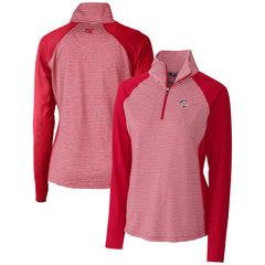 Cincinnati Reds Cutter & Buck Women's Americana Logo Forge Tonal Stripe Stretch Half-Zip Pullover Top Near Me