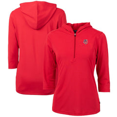 Minnesota Twins Cutter & Buck Women's Americana Logo DryTec Virtue Eco Pique Recycled Half-Zip Pullover Hoodie Online