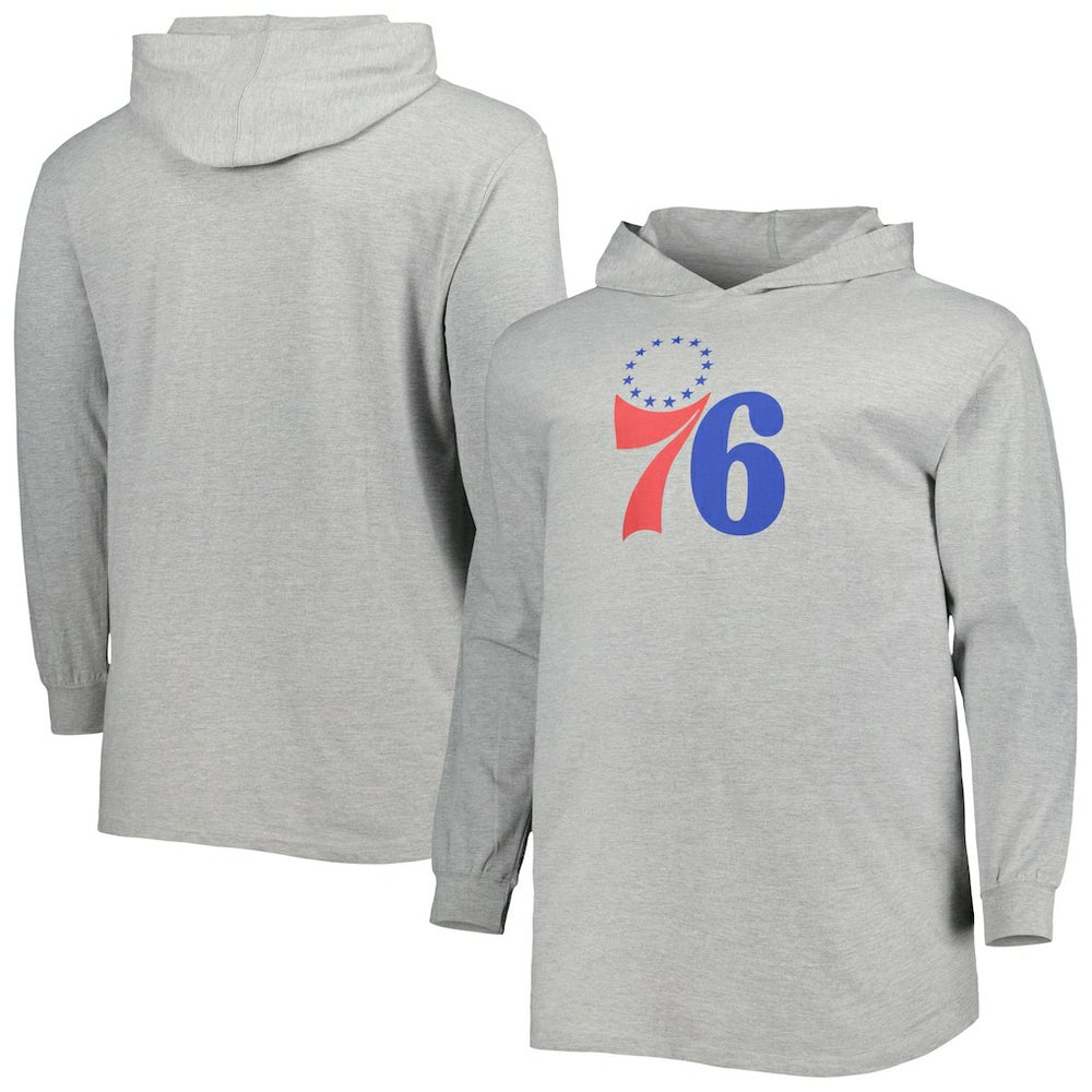 Fanatics - Philadelphia 76ers Big & Tall Pullover Hoodie - Heather Gray