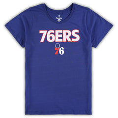 Fanatics - Philadelphia 76ers Women's Plus Size T-Shirt & Shorts Combo Set - Royal/Heather Gray