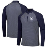 New York Yankees Levelwear Charter Striped Raglan Quarter-Zip Top discount