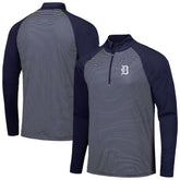 Detroit Tigers Levelwear Charter Striped Raglan Quarter-Zip Top Online