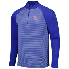 Philadelphia Phillies Levelwear Charter Striped Raglan Quarter-Zip Top for sale