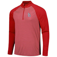 St. Louis Cardinals Levelwear Charter Striped Raglan Quarter-Zip Top for sale