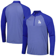 Los Angeles Dodgers Levelwear Charter Striped Raglan Quarter-Zip Top On Sale