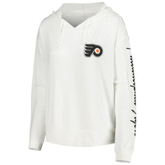 Philadelphia Flyers - Concepts Sport Women's Accord Hacci Long Sleeve Hoodie Top White