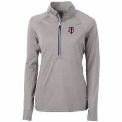 Minnesota Twins Cutter & Buck Women's Adapt Eco Knit Stretch Half-Zip Logo Pullover Top Near Me