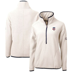 Minnesota Twins Cutter & Buck Women's Cascade Eco Sherpa Half-Zip Pullover Jacket On Sale