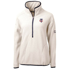 Minnesota Twins Cutter & Buck Women's Cascade Eco Sherpa Half-Zip Pullover Jacket On Sale