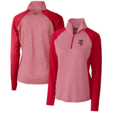 Minnesota Twins Cutter & Buck Women's DryTec Forge Tonal Stripe Stretch Half-Zip Top Near Me