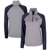 Minnesota Twins Cutter & Buck Women's DryTec Forge Tonal Stripe Stretch Half-Zip Top Near Me