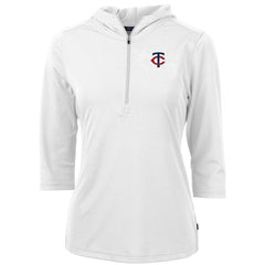 Minnesota Twins Cutter & Buck Women's DryTec Virtue Eco Pique Recycled Half-Zip Pullover Hoodie Top discount