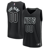 Fanatics - Brooklyn Nets Youth Fast Break Replica Custom Jersey - Statement Edition - Black