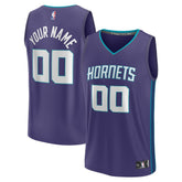 Fanatics - Charlotte Hornets Youth Fast Break Replica Custom Jersey - Statement Edition - Purple