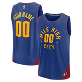 Fanatics - Denver Nuggets Youth Fast Break Replica Custom Jersey - Statement Editi- Blue