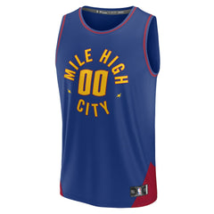 Fanatics - Denver Nuggets Youth Fast Break Replica Custom Jersey - Statement Editi- Blue