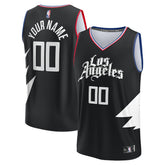 Fanatics - LA Clippers Youth Fast Break Replica Custom Jersey - Statement Edition - Black