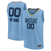 Fanatics - Memphis Grizzlies Youth Fast Break Replica Custom Jersey - Statement Edition - Light Blue