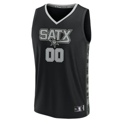 Fanatics - San Antonio Spurs Youth Fast Break Replica Custom Jersey - Statement Edition - Black
