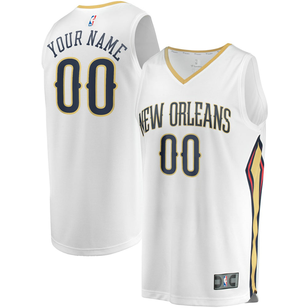 Fanatics - New Orleans Pelicans Unisex Custom Fast Break Jersey - Association Edition - White