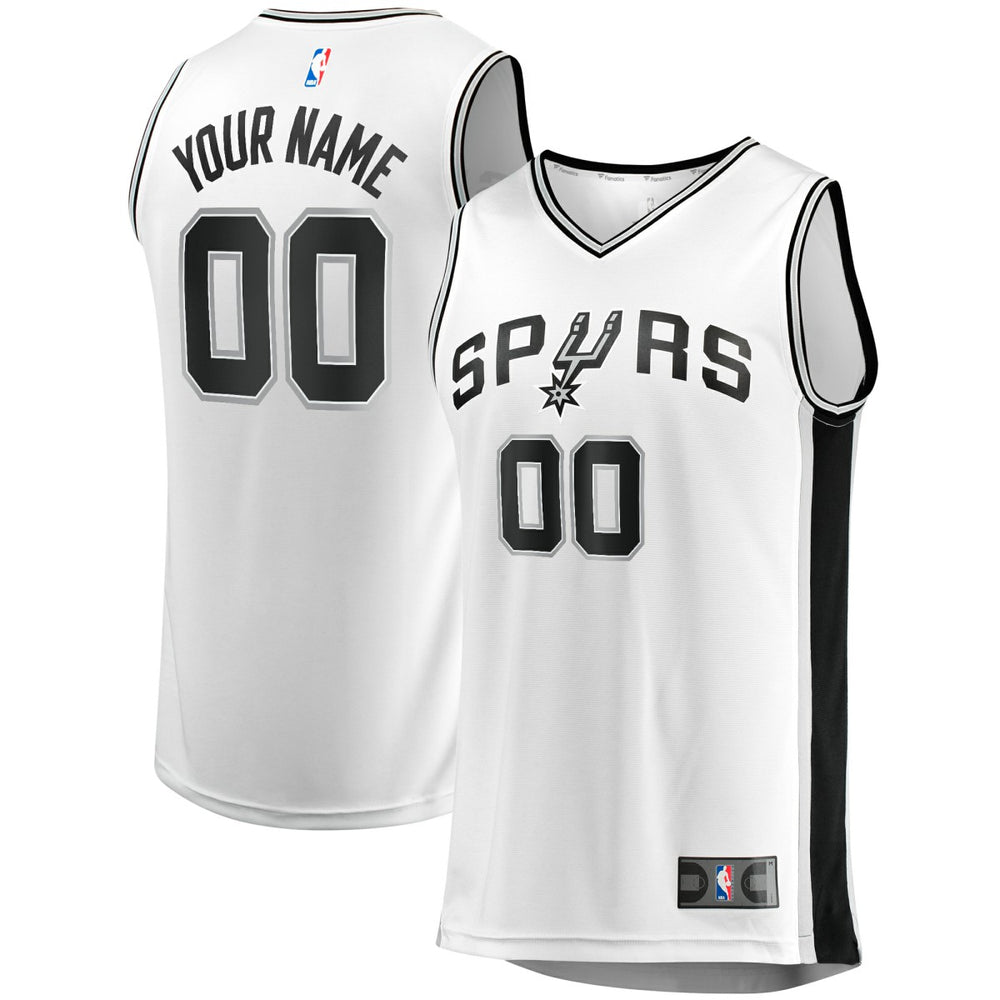 Fanatics - San Antonio Spurs Fast Break Custom Replica Jersey - Association Edition - White