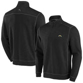 Los Angeles Chargers Big & Tall Tobago Bay Half-Zip Sweatshirt Black - Tommy Bahama