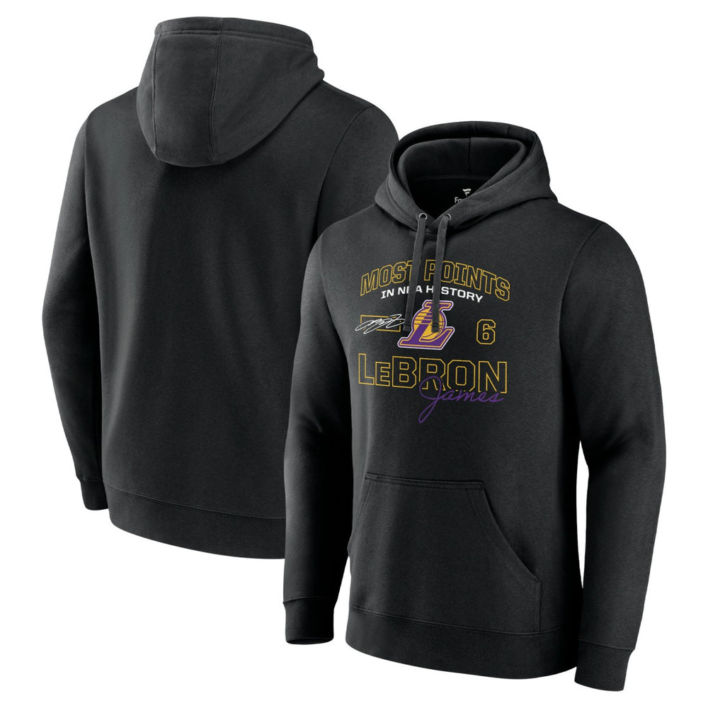 NBA - LeBron James Los Angeles Lakers Most Points in NBA History Pullover Hoodie - Black