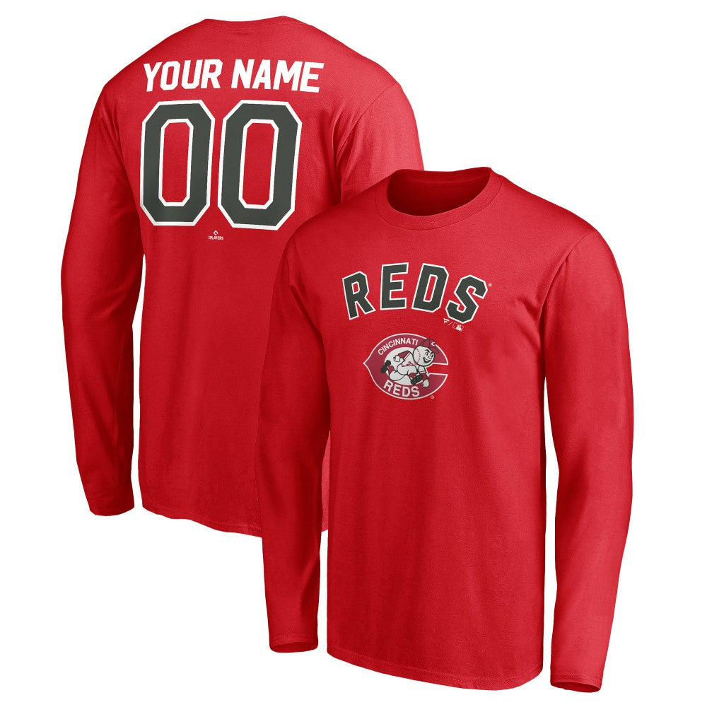 Cincinnati Reds Personalized Cooperstown Collection Winning Streak Long Sleeve T-Shirt Sale