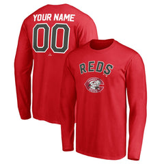 Cincinnati Reds Personalized Cooperstown Collection Winning Streak Long Sleeve T-Shirt Sale
