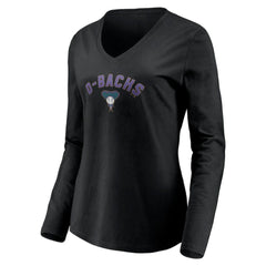 Arizona Diamondbacks Women's Cooperstown Collection Personalized Winning Streak Long Sleeve V-Neck T-Shirt discount