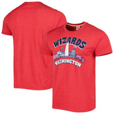 NBA - Washington Wizards Homage Unisex Hometown Hyper Local Tri-Blend T-Shirt - Red