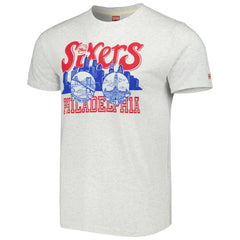 NBA - Philadelphia 76ers Homage Unisex Hometown Hyper Local Tri-Blend T-Shirt - Ash