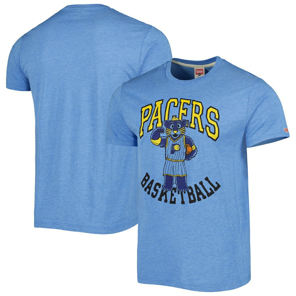 NBA - Indiana Pacers Homage Unisex Team Mascot Tri-Blend T-Shirt - Light Blue
