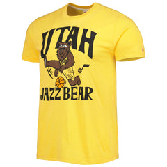 NBA - Utah Jazz Homage Unisex Team Mascot Tri-Blend T-Shirt - Gold