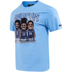 NBA - Jaren Jackson Jr., Ja Morant, Desmond Bane Memphis Grizzlies Pro Standard Multi Lineup T-Shirt - Light Blue