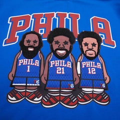 NBA - Joel Embiid, Tobias Harris, James Harden Philadelphia 76ers Pro Standard Multi Lineup T-Shirt - Royal