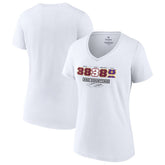 NBA - LeBron James Women's NBA All-Time Scoring Record Split Points V-Neck T-Shirt - White