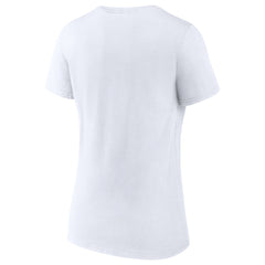 NBA - LeBron James Women's NBA All-Time Scoring Record Split Points V-Neck T-Shirt - White