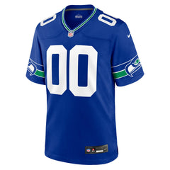 Seattle Seahawks Throwback Custom Jersey Royal - Nike