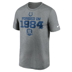 Indianapolis Colts 40th Anniversary Legend Performance T-Shirt Heather Gray - Nike