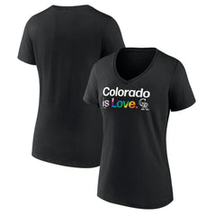 Colorado Rockies Women's City Pride V-Neck T-Shirt On Sale