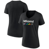 Miami Marlins Women's City Pride V-Neck T-Shirt for sale