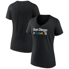 San Diego Padres Women's City Pride V-Neck T-Shirt Lifestyle