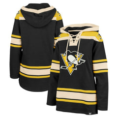 Pittsburgh Penguins '47 Women's Superior Lacer Pullover Hoodie Black