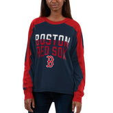 Boston Red Sox G-III 4Her by Carl Banks Women's Smash Raglan Long Sleeve T-Shirt On Sale
